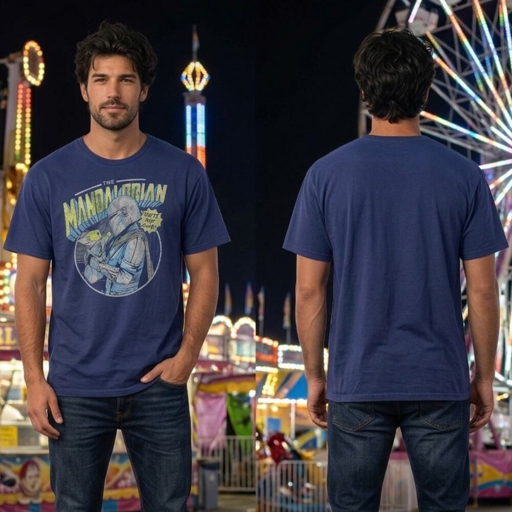 Star Wars Mandalorian Shirt Mens XL Blue Grogu Thats Not A Toy Graphic Tee